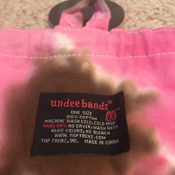 Undee Bandz Pink & Brown Heart Drawstring Bag - Picture 3 of 8